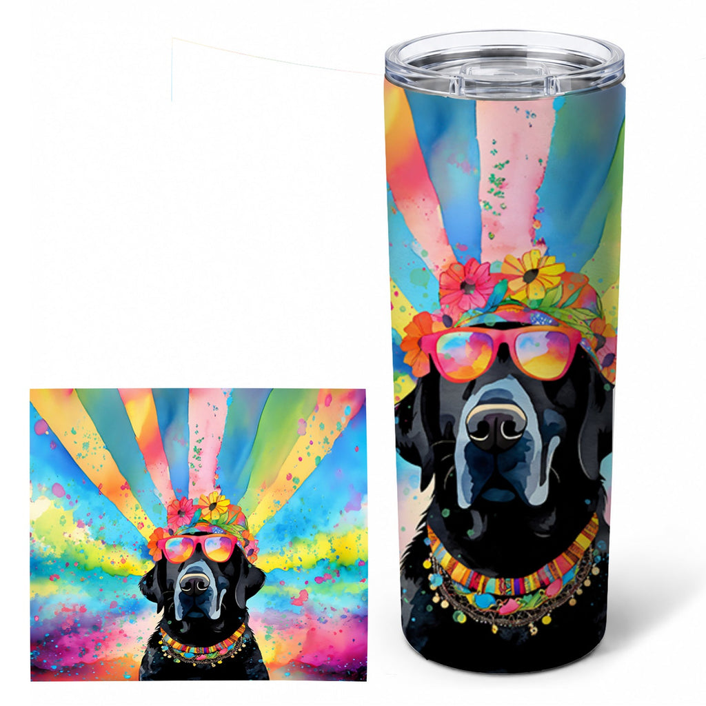 Black Labrador Hippie Dawg Stainless Steel Skinny Tumbler 20 oz Vacuum Double Walled Reusable Insulated Travel Cup