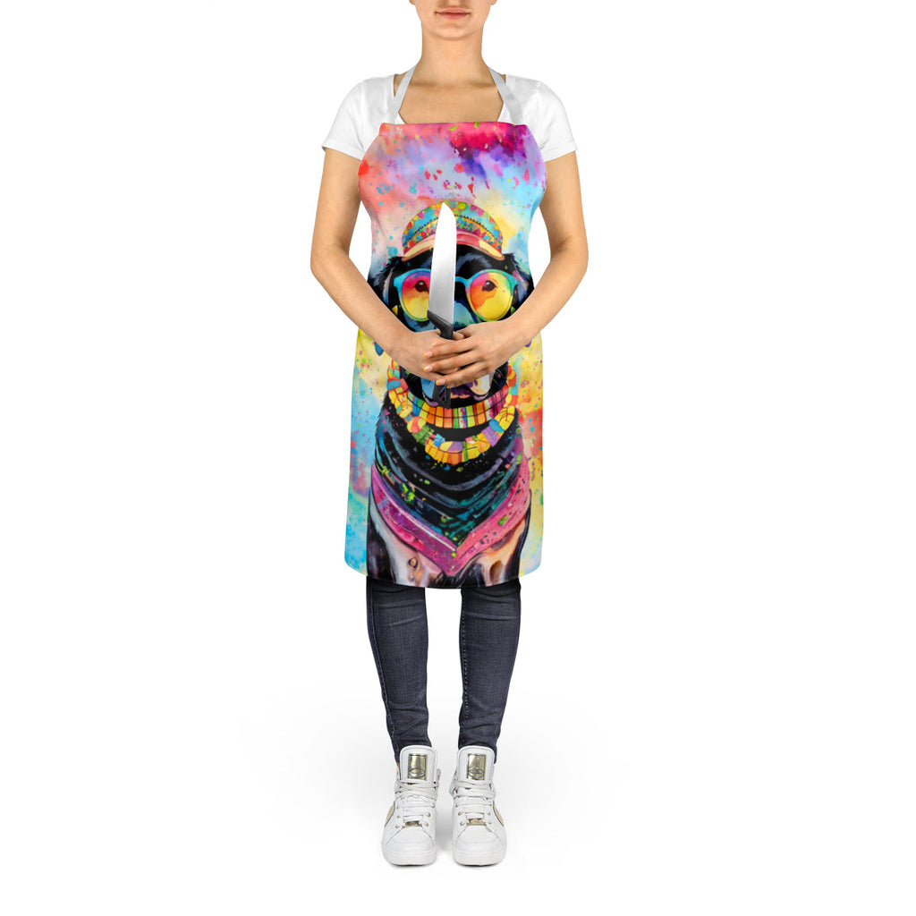 Black Labrador Hippie Dawg Apron Cooking Kitchen Server Baking Crafts Gardening for Adult Women Men, Unisex, Large, Multicolor