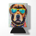 Chocolate Labrador Hippie Dawg Can or Bottle Hugger Cooler Sleeve for Standard 12 oz Cans, Insulated Foam Beer & Soda Can Hugger Reusable