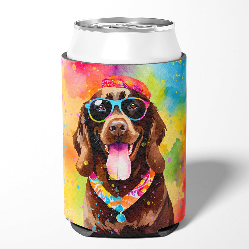 Chocolate Labrador Hippie Dawg Can or Bottle Hugger Cooler Sleeve for Standard 12 oz Cans, Insulated Foam Beer & Soda Can Hugger Reusable
