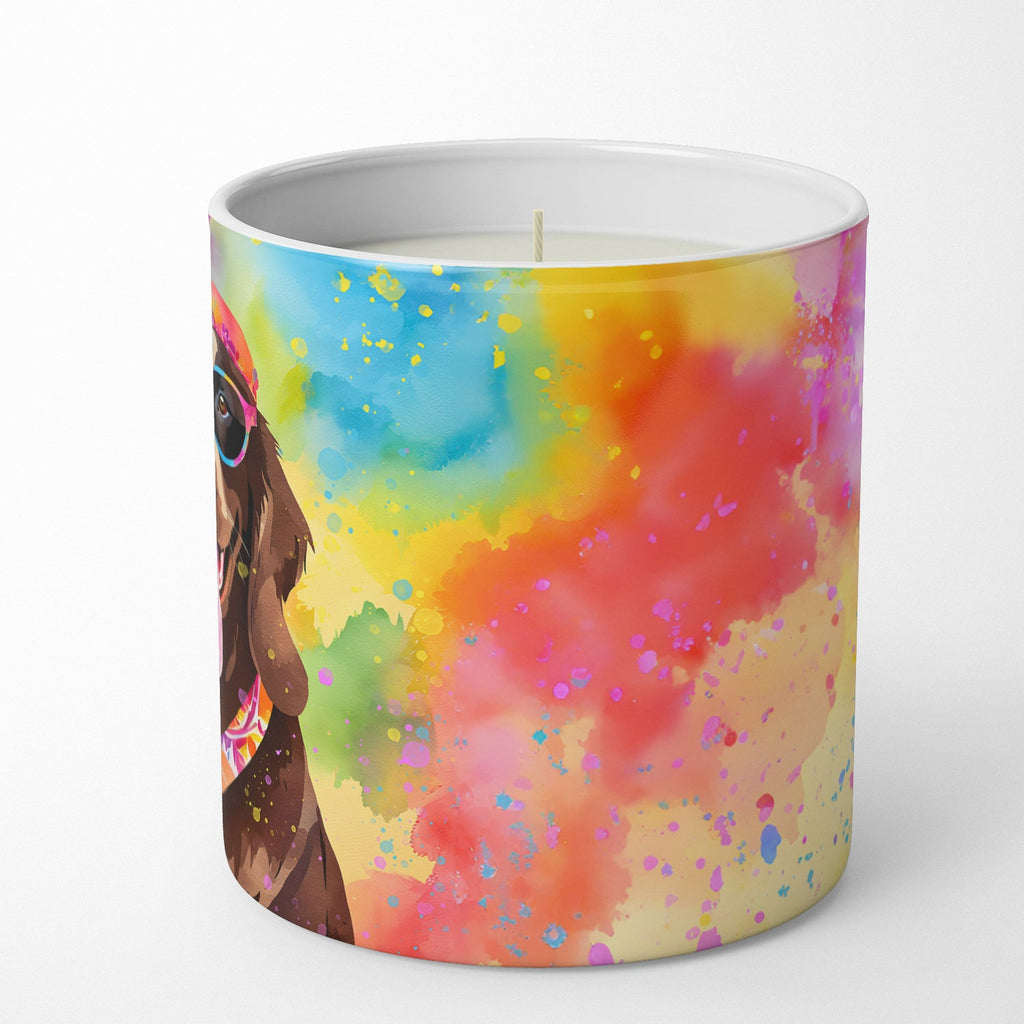 Chocolate Labrador Hippie Dawg Decorative Soy Candle Nature Soy Wax Essential Oil Home Decor Ideal for Bedroom Kitchen Bath Office Gift, 10 oz