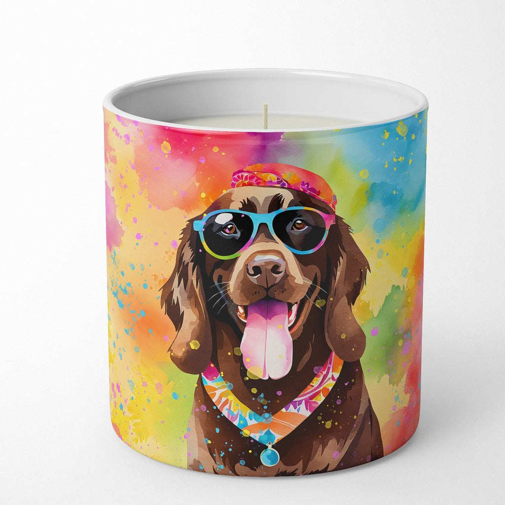 Chocolate Labrador Hippie Dawg Decorative Soy Candle Nature Soy Wax Essential Oil Home Decor Ideal for Bedroom Kitchen Bath Office Gift, 10 oz