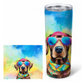 Chocolate Labrador Hippie Dawg Stainless Steel Skinny Tumbler 20 oz Vacuum Double Walled Reusable Insulated Travel Cup