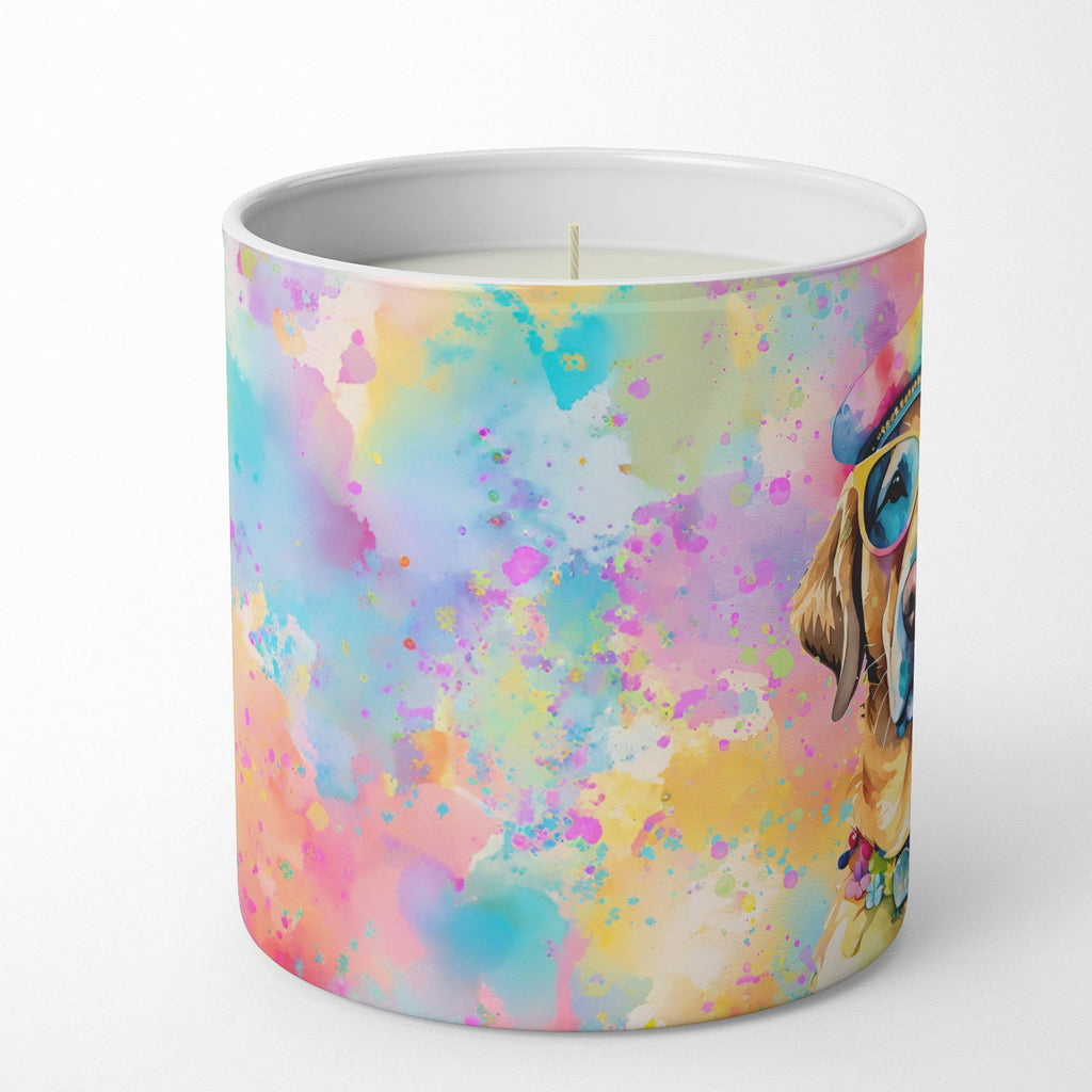 Yellow Labrador Hippie Dawg Decorative Soy Candle Nature Soy Wax Essential Oil Home Decor Ideal for Bedroom Kitchen Bath Office Gift, 10 oz