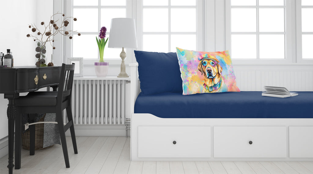 Yellow Labrador Hippie Dawg Standard Pillowcase Lightweight Super Soft Easy Care Decorative Artwork Pillowcase, Standard