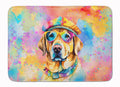 Yellow Labrador Hippie Dawg Memory Foam Kitchen Mat Machine Washable Anti-Fatigue Cushion Comfort Bath or Kitchen Rug