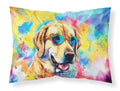 Yellow Labrador Hippie Dawg Standard Pillowcase Lightweight Super Soft Easy Care Decorative Artwork Pillowcase, Standard