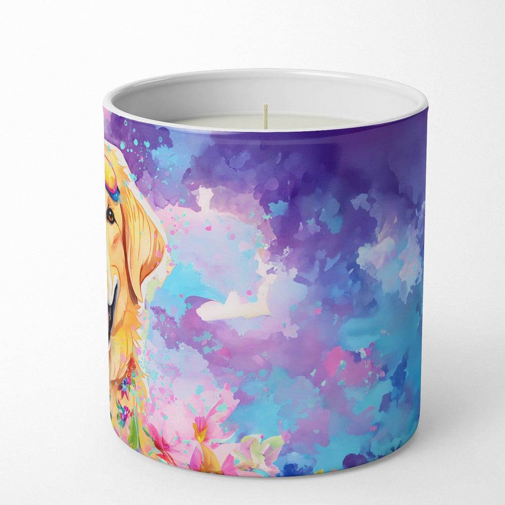 Yellow Labrador Hippie Dawg Decorative Soy Candle Nature Soy Wax Essential Oil Home Decor Ideal for Bedroom Kitchen Bath Office Gift, 10 oz