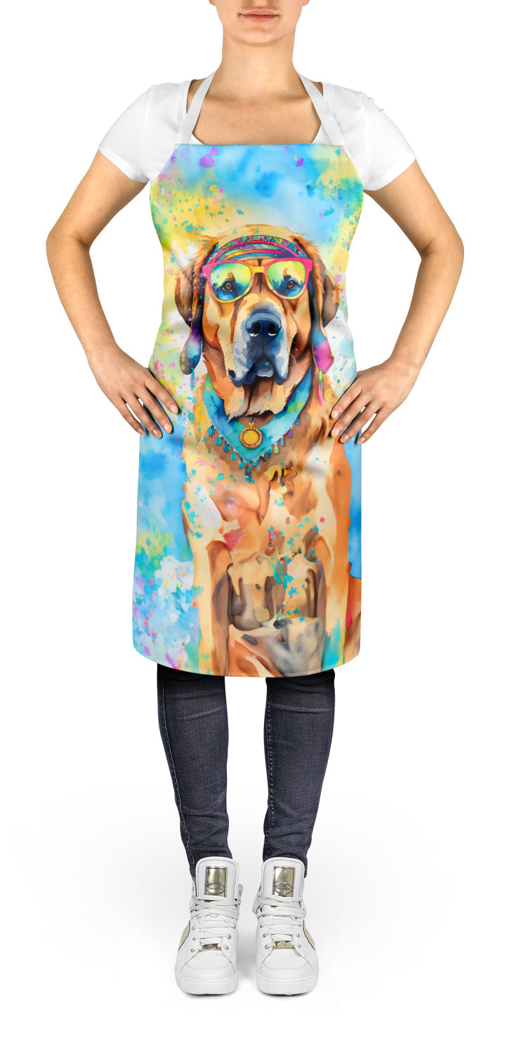 Mastiff Hippie Dawg Apron Cooking Kitchen Server Baking Crafts Gardening for Adult Women Men, Unisex, Large, Multicolor