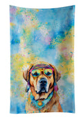 Mastiff Hippie Dawg Kitchen Towel Velour Plush Front and Cotton Loop Back Machine Washable