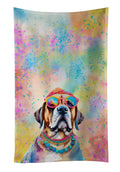 Mastiff Hippie Dawg Kitchen Towel Velour Plush Front and Cotton Loop Back Machine Washable