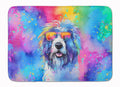 Old English Sheepdog Hippie Dawg Memory Foam Kitchen Mat Machine Washable Anti-Fatigue Cushion Comfort Bath or Kitchen Rug
