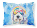Old English Sheepdog Hippie Dawg Standard Pillowcase Lightweight Super Soft Easy Care Decorative Artwork Pillowcase, Standard
