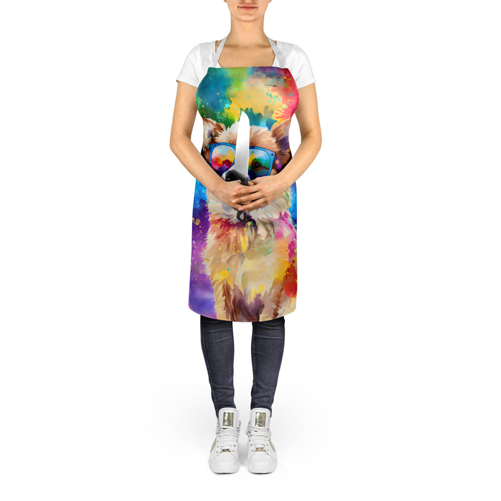 Pomeranian Hippie Dawg Apron Cooking Kitchen Server Baking Crafts Gardening for Adult Women Men, Unisex, Large, Multicolor