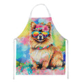 Pomeranian Hippie Dawg Apron Cooking Kitchen Server Baking Crafts Gardening for Adult Women Men, Unisex, Large, Multicolor