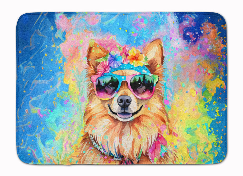 Pomeranian Hippie Dawg Memory Foam Kitchen Mat Machine Washable Anti-Fatigue Cushion Comfort Bath or Kitchen Rug