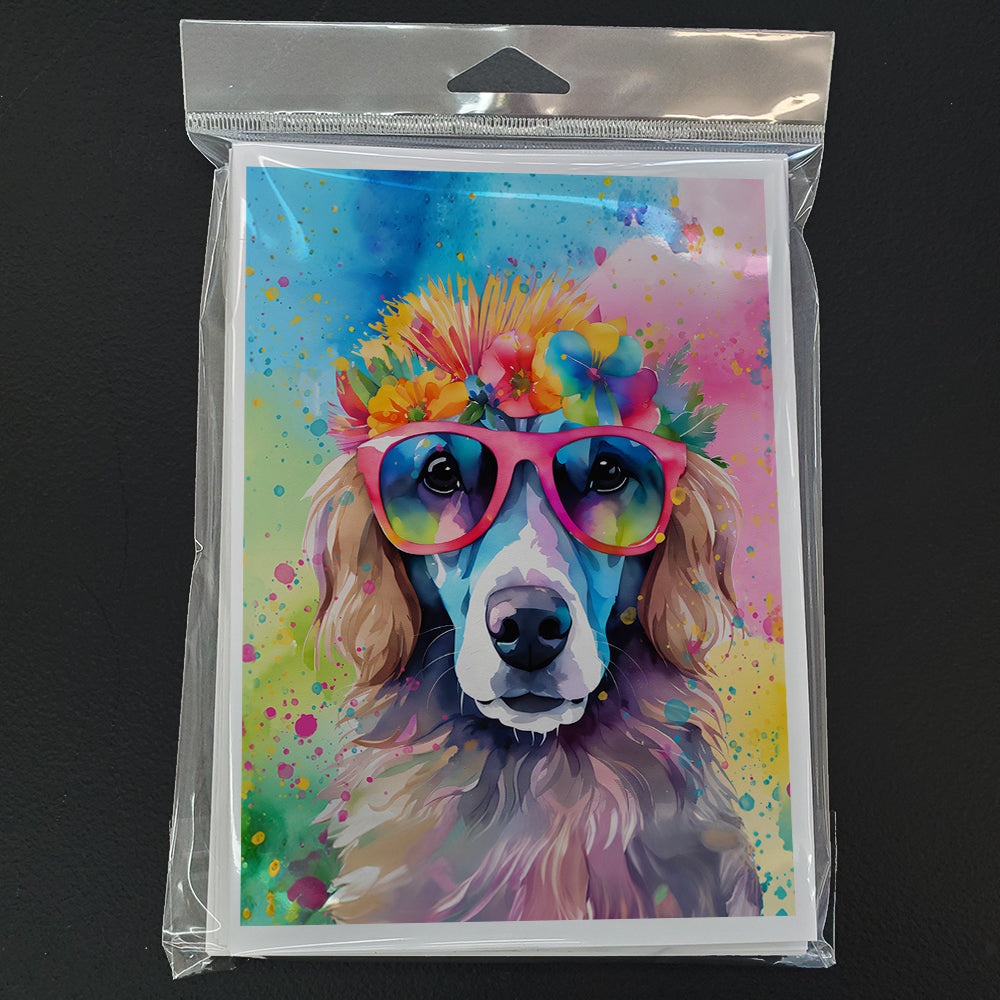 Poodle Hippie Dawg Greeting Cards Pack of 8 Blank Cards with Envelopes Whimsical A7 Size 5x7