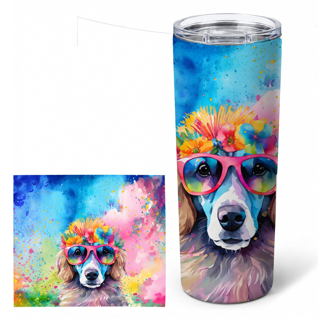Poodle Hippie Dawg Stainless Steel Skinny Tumbler 20 oz Vacuum Double Walled Reusable Insulated Travel Cup