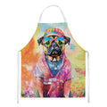 Pug Hippie Dawg Apron Cooking Kitchen Server Baking Crafts Gardening for Adult Women Men, Unisex, Large, Multicolor