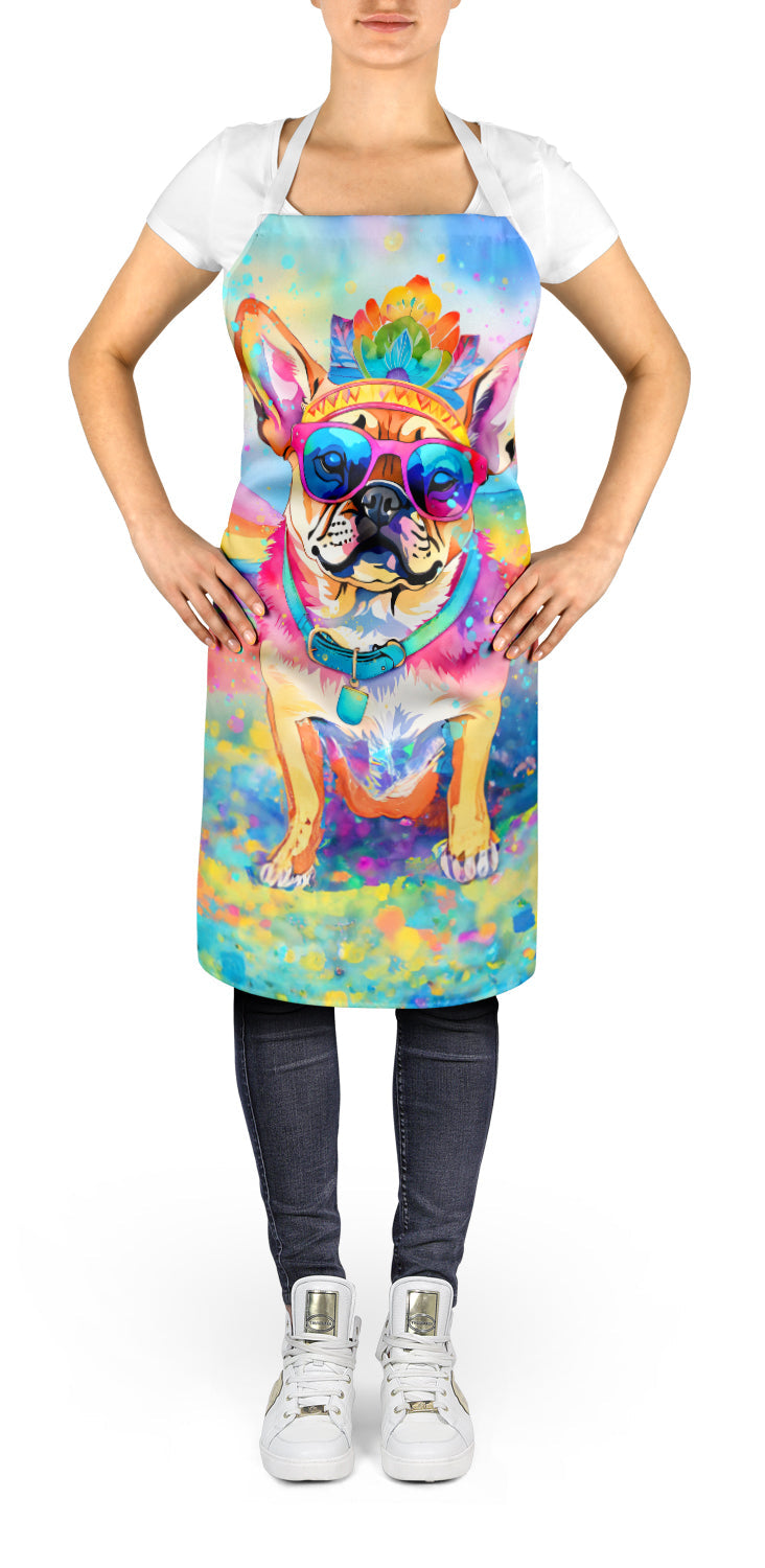 Pug Hippie Dawg Apron Cooking Kitchen Server Baking Crafts Gardening for Adult Women Men, Unisex, Large, Multicolor