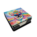 Pug Hippie Dawg PU Leather Note Paper Holder with Artist-Designed Cover, Desk Accessory, Office Gift