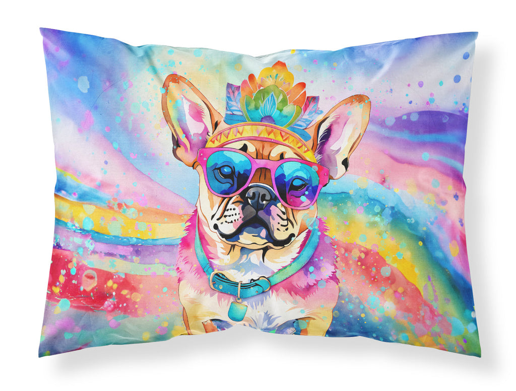 Pug Hippie Dawg Standard Pillowcase Lightweight Super Soft Easy Care Decorative Artwork Pillowcase, Standard