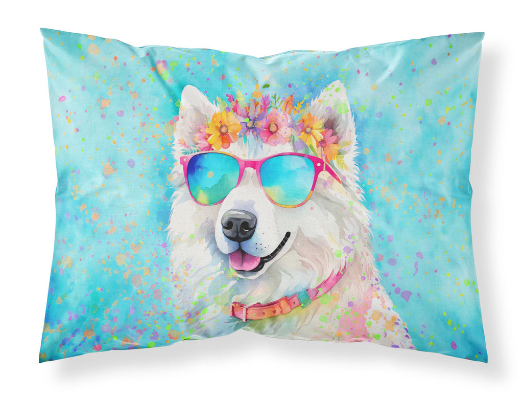 Samoyed Hippie Dawg Standard Pillowcase Lightweight Super Soft Easy Care Decorative Artwork Pillowcase, Standard