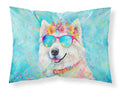 Samoyed Hippie Dawg Standard Pillowcase Lightweight Super Soft Easy Care Decorative Artwork Pillowcase, Standard