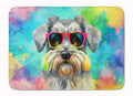 Schnauzer Hippie Dawg Memory Foam Kitchen Mat Machine Washable Anti-Fatigue Cushion Comfort Bath or Kitchen Rug