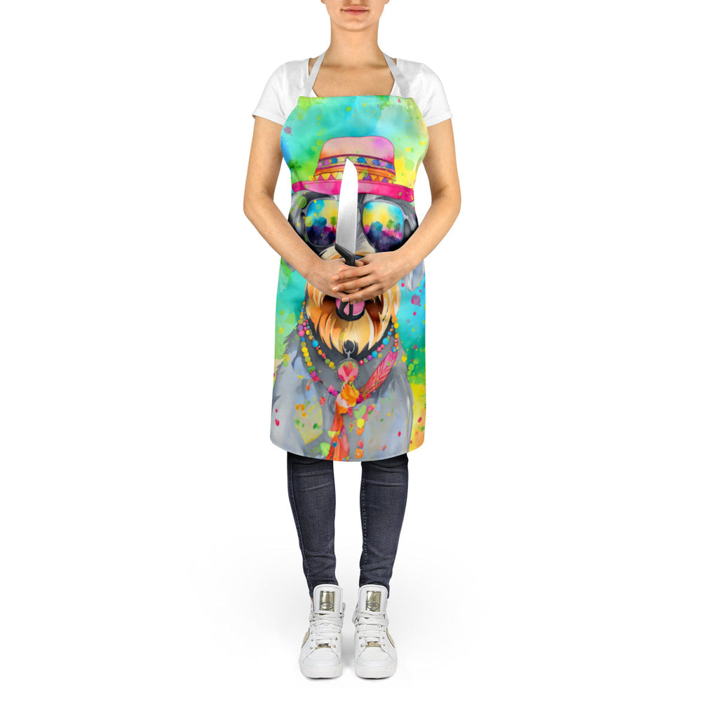 Schnauzer Hippie Dawg Apron Cooking Kitchen Server Baking Crafts Gardening for Adult Women Men, Unisex, Large, Multicolor