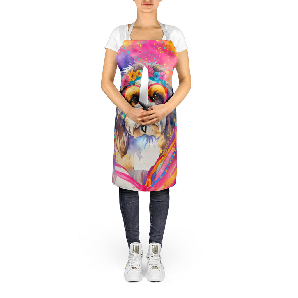Shih Tzu Hippie Dawg Apron Cooking Kitchen Server Baking Crafts Gardening for Adult Women Men, Unisex, Large, Multicolor