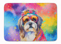 Shih Tzu Hippie Dawg Memory Foam Kitchen Mat Machine Washable Anti-Fatigue Cushion Comfort Bath or Kitchen Rug