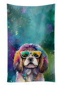 Shih Tzu Hippie Dawg Kitchen Towel Velour Plush Front and Cotton Loop Back Machine Washable
