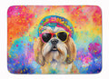 Shih Tzu Hippie Dawg Memory Foam Kitchen Mat Machine Washable Anti-Fatigue Cushion Comfort Bath or Kitchen Rug