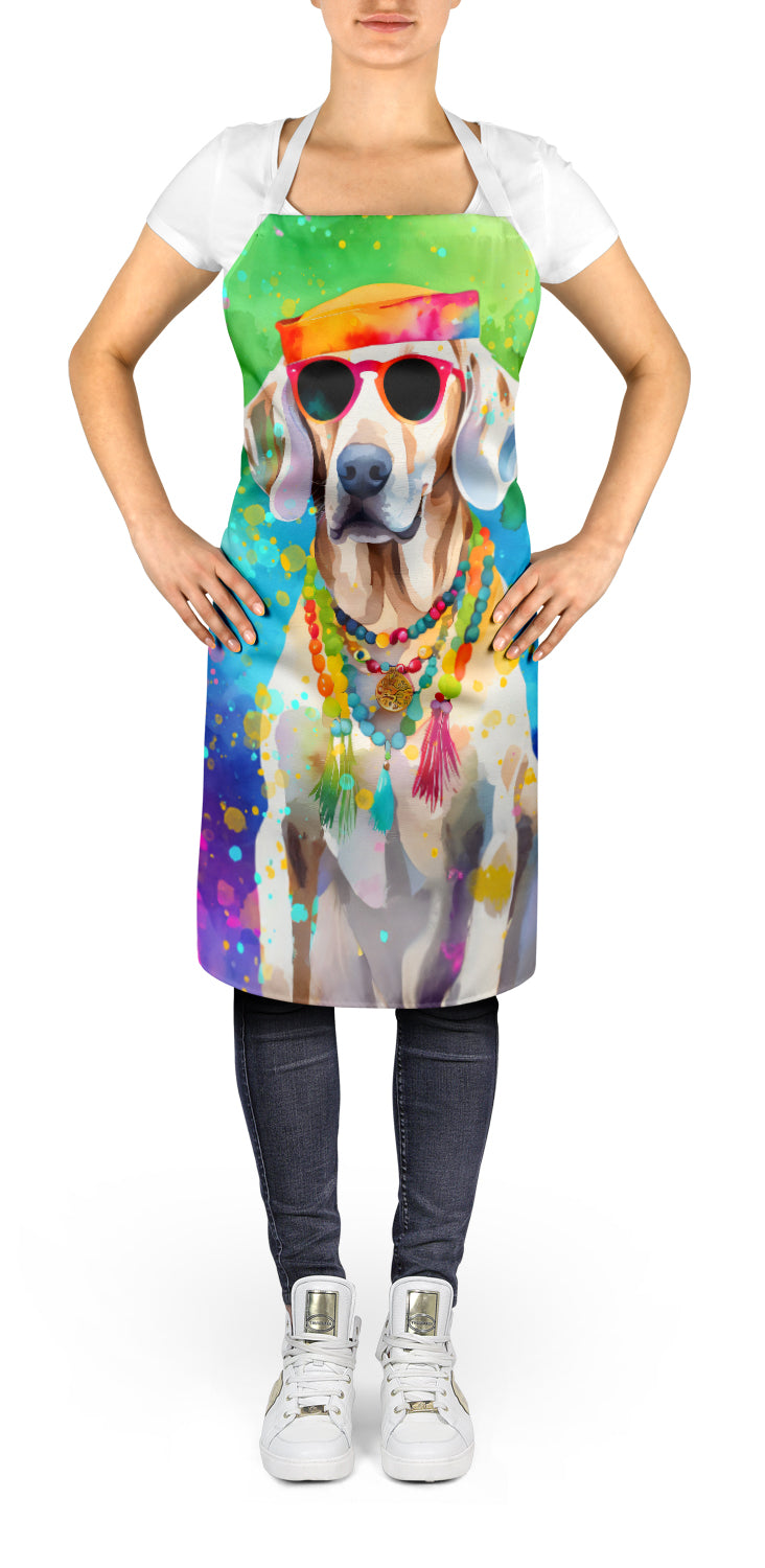 Weimaraner Hippie Dawg Apron Cooking Kitchen Server Baking Crafts Gardening for Adult Women Men, Unisex, Large, Multicolor