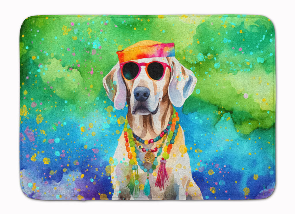 Weimaraner Hippie Dawg Memory Foam Kitchen Mat Machine Washable Anti-Fatigue Cushion Comfort Bath or Kitchen Rug