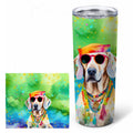 Weimaraner Hippie Dawg Stainless Steel Skinny Tumbler 20 oz Vacuum Double Walled Reusable Insulated Travel Cup