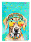 Weimaraner Hippie Dawg House Flag 28x40 Porch Sleeve Pole Decorative Outside Yard Banner Artwork Wall Hanging, Polyester
