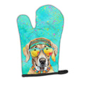 Weimaraner Hippie Dawg Oven Mitt Heat Resistant Thick Oven Mitt for Hot Pans and Oven, Kitchen Mitt Protect Hands, Cooking Baking Glove