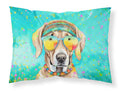 Weimaraner Hippie Dawg Standard Pillowcase Lightweight Super Soft Easy Care Decorative Artwork Pillowcase, Standard