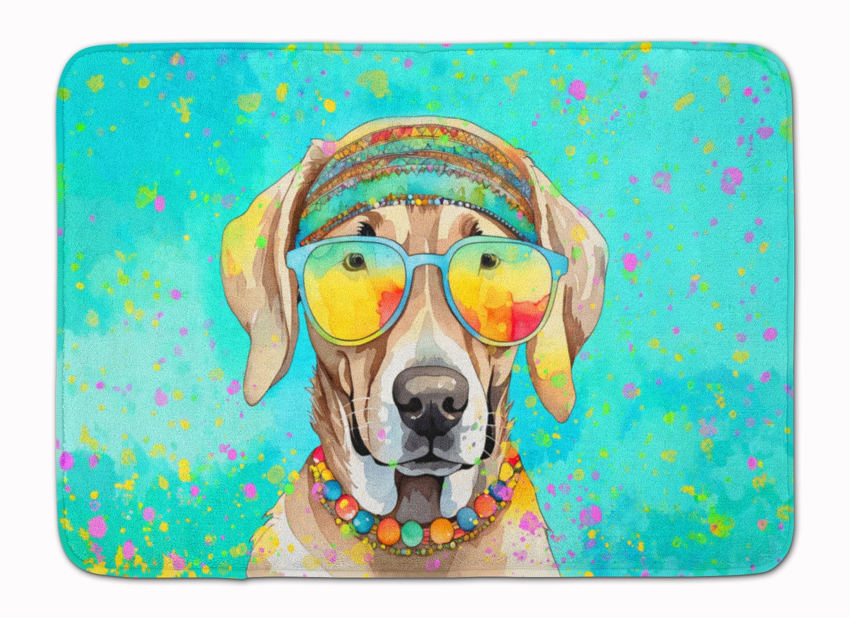 Weimaraner Hippie Dawg Memory Foam Kitchen Mat Machine Washable Anti-Fatigue Cushion Comfort Bath or Kitchen Rug