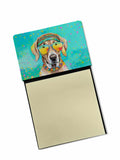 Weimaraner Hippie Dawg Watercolor Sticky Note Holder Refillable Dispenser Desk Accessory 3x3 Pad Gift
