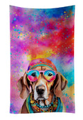 Weimaraner Hippie Dawg Kitchen Towel Velour Plush Front and Cotton Loop Back Machine Washable