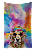Weimaraner Hippie Dawg Kitchen Towel Velour Plush Front and Cotton Loop Back Machine Washable