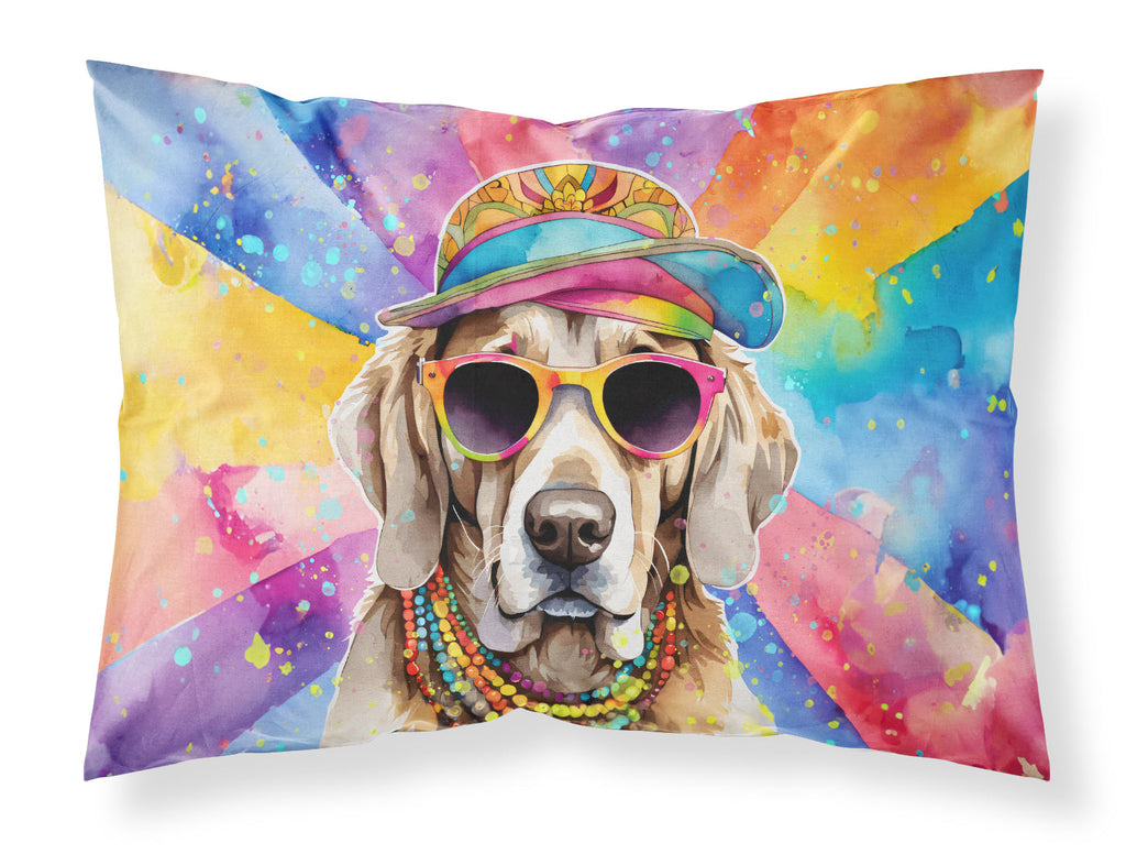 Weimaraner Hippie Dawg Standard Pillowcase Lightweight Super Soft Easy Care Decorative Artwork Pillowcase, Standard