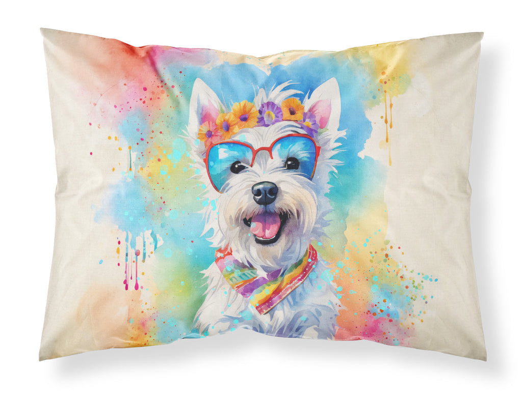 Westie Hippie Dawg Standard Pillowcase Lightweight Super Soft Easy Care Decorative Artwork Pillowcase, Standard