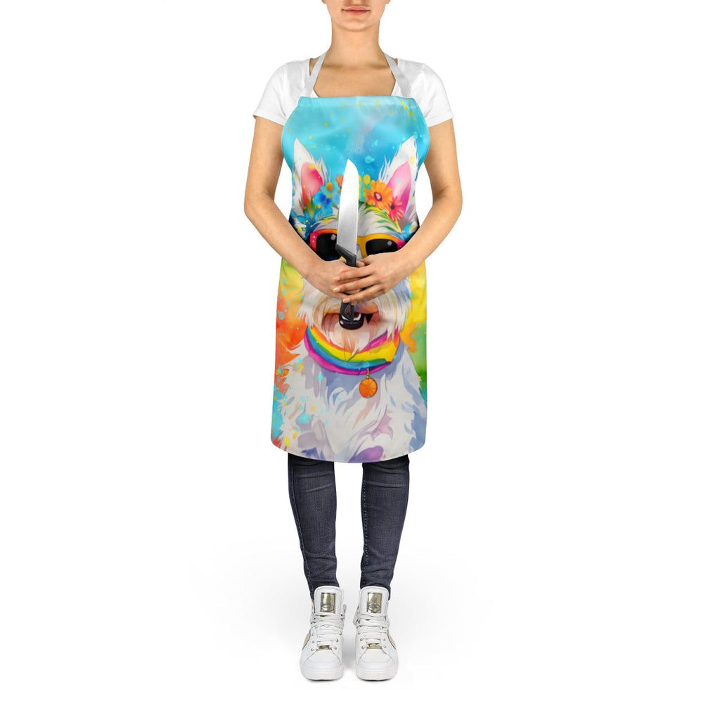 Westie Hippie Dawg Apron Cooking Kitchen Server Baking Crafts Gardening for Adult Women Men, Unisex, Large, Multicolor