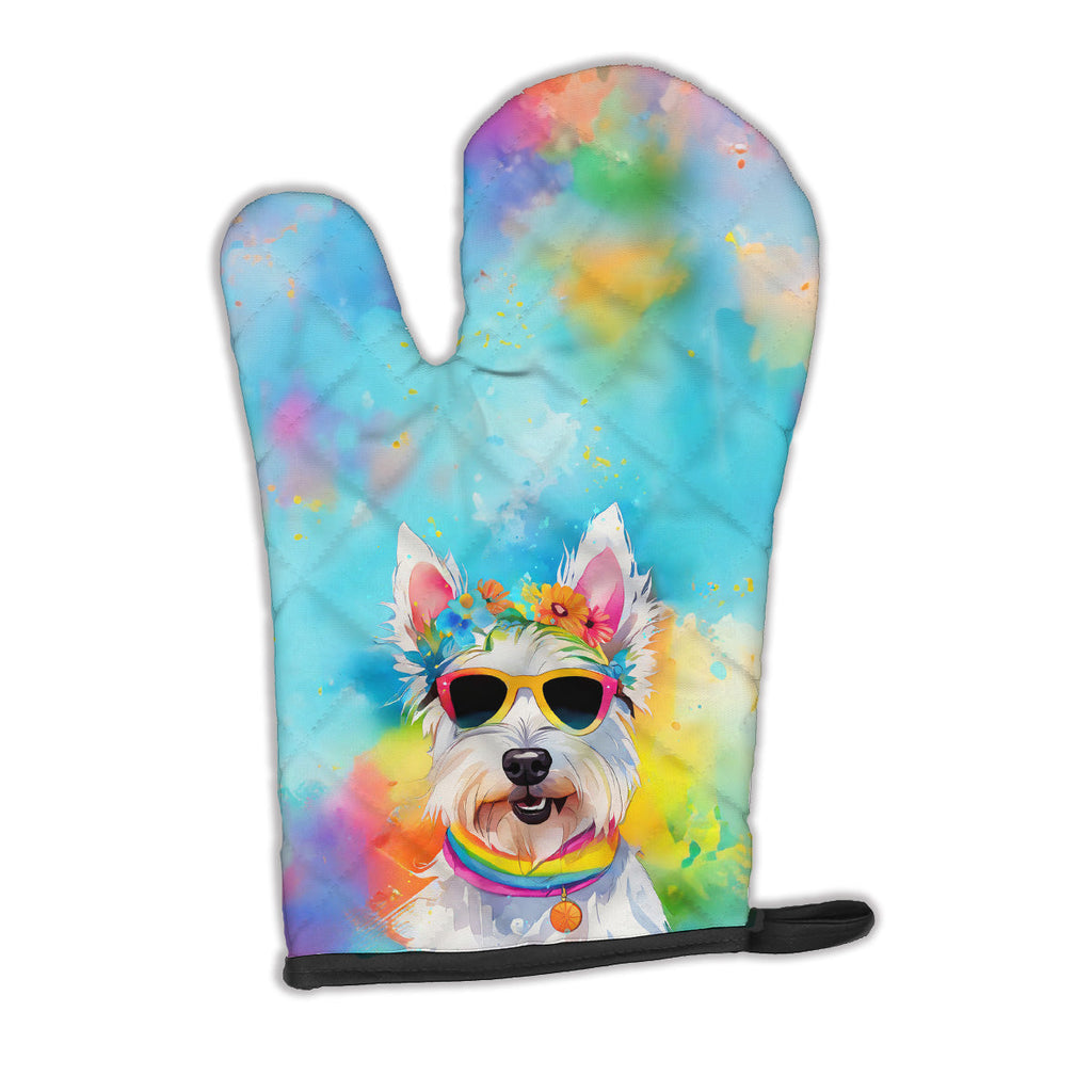 Westie Hippie Dawg Oven Mitt Heat Resistant Thick Oven Mitt for Hot Pans and Oven, Kitchen Mitt Protect Hands, Cooking Baking Glove