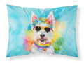 Westie Hippie Dawg Standard Pillowcase Lightweight Super Soft Easy Care Decorative Artwork Pillowcase, Standard