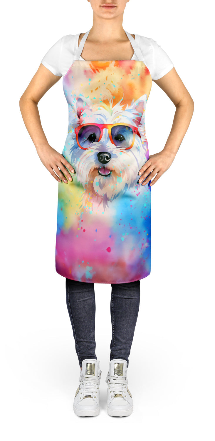 Westie Hippie Dawg Apron Cooking Kitchen Server Baking Crafts Gardening for Adult Women Men, Unisex, Large, Multicolor